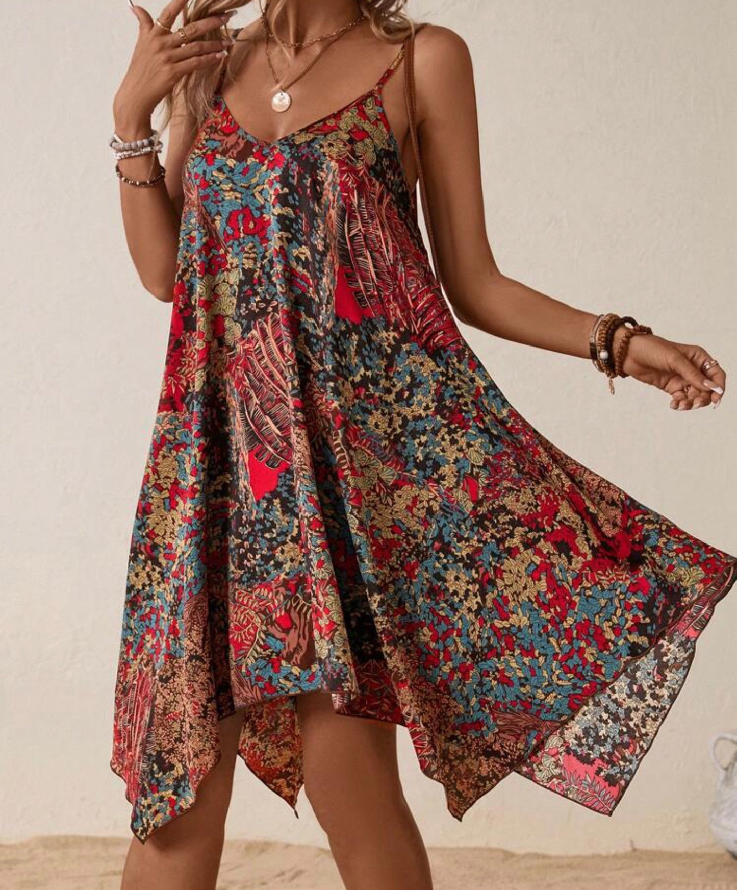 Vestido tropical.